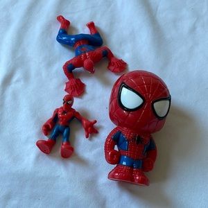 Random lot of Spider Man toys